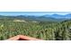 Panoramic view of a lush forest and rolling hills from the backyard at 31324 Kings Vly, Conifer, CO 80433