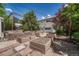 Backyard with raised garden beds and retaining wall, perfect for gardening enthusiasts at 3201 S Pearl St, Englewood, CO 80113
