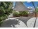 Concrete patio area with a large shade sail and wooden fence, ideal for outdoor entertaining at 3201 S Pearl St, Englewood, CO 80113