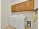 Functional laundry room with updated washer, dryer, and plenty of storage at 12348 W Gould Ave, Littleton, CO 80127