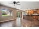 Stylish kitchen with granite countertops, stainless steel appliances, and seamless access to the backyard at 13895 W Atlantic Ave, Lakewood, CO 80228