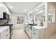 Bright, modern kitchen with stainless steel sink, white countertops and cabinets at 3067 Robin Way, Denver, CO 80222