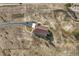 Aerial view of the property showing the house and surrounding terrain at 2601 Loyd Cir, Parker, CO 80138