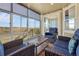 Covered patio with scenic views, featuring cozy seating and stylish decor at 2601 Loyd Cir, Parker, CO 80138