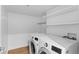 Conveniently located laundry room with shelving at 3871 E Euclid Ave, Centennial, CO 80121