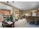 Cozy living room featuring comfortable seating, recessed lighting, and an open layout at 23426 Briar Leaf Ave, Parker, CO 80138