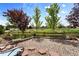 Cozy patio area with stone ground cover, perfect for outdoor relaxation and entertaining at 408 Sylvestor Trl, Highlands Ranch, CO 80129