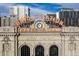 Close-up of Denver's Union Station showcasing its historic architecture and 