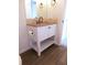 Updated bathroom vanity with granite countertop and modern fixtures at 2215 S Buckley Rd # 201, Aurora, CO 80013