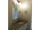 Granite vanity in bathroom with modern fixtures at 2215 S Buckley Rd # 201, Aurora, CO 80013