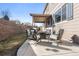 Relax on this covered patio featuring stylish seating and an inviting outdoor ambiance at 21028 E Saratoga Ave, Aurora, CO 80015