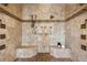 Oversized shower featuring dual shower heads, body jets, and seating at 8417 High Ridge Ct, Castle Pines, CO 80108