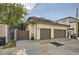 Attached three-car garage with plenty of parking space and side gate access at 460 Garfield St, Denver, CO 80206