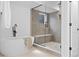 Spa-like bathroom with soaking tub and large shower at 1256 Newton St # 1, Denver, CO 80204