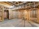Unfinished basement with exposed wooden framing, concrete floor, and visible utilities, offering a customizable space at 5137 Mt Arapaho Cir, Frederick, CO 80504