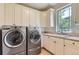Convenient laundry room equipped with modern washer/dryer units and ample counter space at 9470 S Silent Hills Dr, Lone Tree, CO 80124