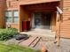 Backyard has a partially covered patio, sliding door, trampoline, and a lush lawn at 4281 S Salida Way # 5, Aurora, CO 80013