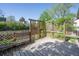 Wooden deck in backyard with latticework at 2935 Bow Line Pl, Longmont, CO 80503
