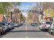 Scenic view of South Pearl Street, showing the neighborhood's charming character and street parking at 1958 S Pearl St, Denver, CO 80210