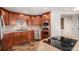 Modern kitchen with stainless steel appliances, granite countertops, and ample storage at 8100 E. Union Ave # 409, Denver, CO 80237