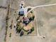 Breathtaking aerial view of the property showcasing its private acreage, lush landscaping and serene setting at 2610 W County Road 4, Berthoud, CO 80513