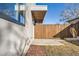 Private backyard with a wooden fence and a patio at 2008 Galapago, Denver, CO 80223