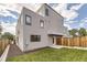 Modern home exterior with gray siding and a fenced backyard at 2008 Galapago, Denver, CO 80223