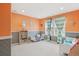 Fun bedroom with colorful walls, multiple windows, and two beds with matching green and white curtains at 3197 Cool Meadow Pl, Castle Rock, CO 80104