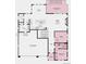 Main level floor plan featuring an open layout, kitchen island, dining area, study, and three car garage at 3399 Backdrop Ct, Castle Rock, CO 80108