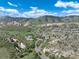 Aerial view showing the community located at the base of the foothills at 6980 Fargo Trl, Littleton, CO 80125