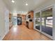 Modern kitchen with stainless steel appliances and sliding glass doors to the backyard at 7240 S Cherry Dr, Centennial, CO 80122