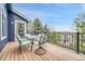 Enjoy outdoor dining on this lovely back deck with beautiful railings and room for entertaining at 10233 Greatwood Ct, Highlands Ranch, CO 80126
