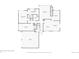 Detailed first-floor plan showcasing the layout with dimensions for living spaces and garage at 9142 Warriors Mark Dr, Franktown, CO 80116