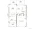 First floor plan featuring a kitchen, dining room, living room, and two-car garage at 2644 Simpson Ln, Erie, CO 80026