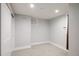 Cozy basement bedroom or flex space with neutral tones and closet at 2995 N Cherry St, Denver, CO 80207