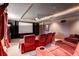 Home theater with comfortable seating, projector, and screen for an immersive entertainment experience at 7790 S Homesteader Dr, Morrison, CO 80465