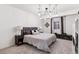 Comfortable bedroom with a stylish bed, nightstands, and ample natural light at 10546 Sundial Rim Rd, Highlands Ranch, CO 80126