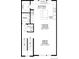 Floorplan of the second level showing kitchen, dining, great room, and powder room at 14269 Currant St, Broomfield, CO 80020