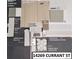 Interior selection board showing tile, carpet, LVP, backsplash, and paint samples at 14269 Currant St, Broomfield, CO 80020
