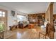 Bright living room featuring a comfy couch and built-in shelves at 2825 Elm Ave, Boulder, CO 80305