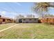 Backyard featuring a shed and a grass area with chain link and wood fences at 5567 E Asbury Ave, Denver, CO 80222