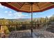 Outdoor dining set with mountain views, perfect for entertaining or enjoying a peaceful meal outdoors at 394 S Ponderosa Way, Evergreen, CO 80439