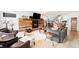 Cozy living room featuring a modern fireplace and stylish decor at 3540 Pecos St, Denver, CO 80211