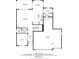 First floor plan with kitchen, living room, dining area, garage, office, and bath at 16188 Elizabeth St, Thornton, CO 80602