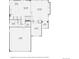 Layout of the first floor featuring a kitchen, dining area, living room, foyer, room, bath, laundry, hall, and garage at 11851 Elm Dr, Thornton, CO 80233