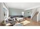 Open living room with hardwood floors and stairs at 21792 Silver Meadow Ln, Parker, CO 80138