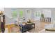 Open-concept living room with view into the dining area and lots of natural light at 3334 W 37Th Ave, Denver, CO 80211
