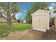 Backyard with shed and gazebo at 7075 Welch Ct, Arvada, CO 80004
