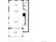 Second floor plan featuring a kitchen, living room, dining area, bath, hall, and balcony with dimensions at 5682 N Galena St, Denver, CO 80238
