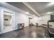 Finished basement featuring a home gym area and door to bathroom at 18159 E Crestline Cir, Centennial, CO 80015